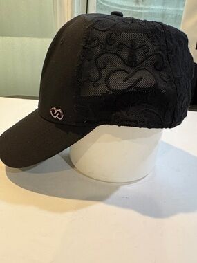 CALIA Carrie Underwood BLK Lace-Panel Baseball Hat Logo Accent Limited Edition
